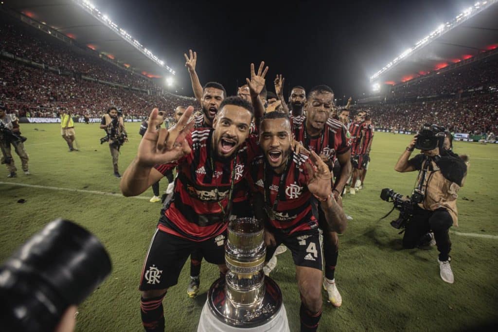 flamengo campeon libertadores trofeo