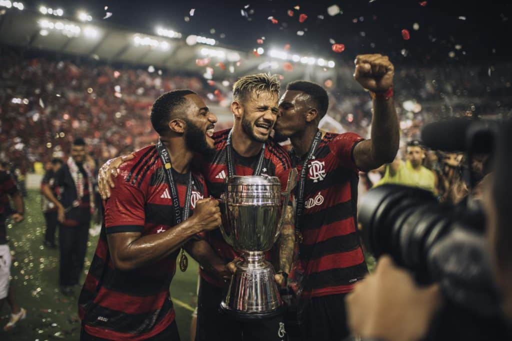gringos de flamengo celebran libertadores