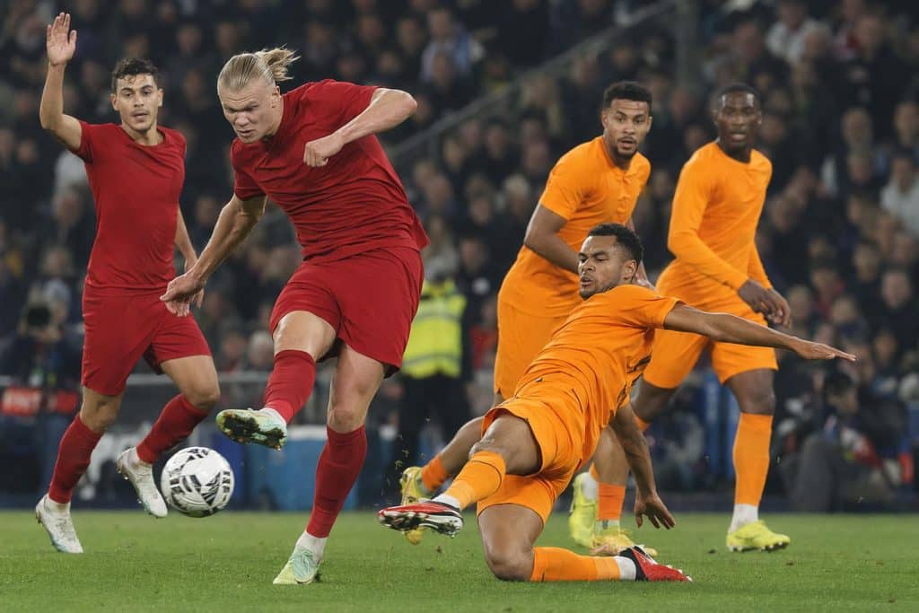 haaland celebra triunfo de noruega