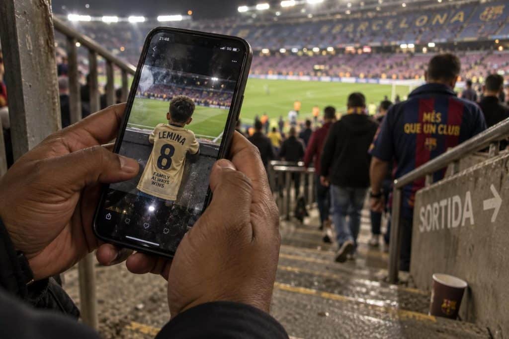 El hijo de Mario Lemina en la foto con la que respondió a Lamine Yamal