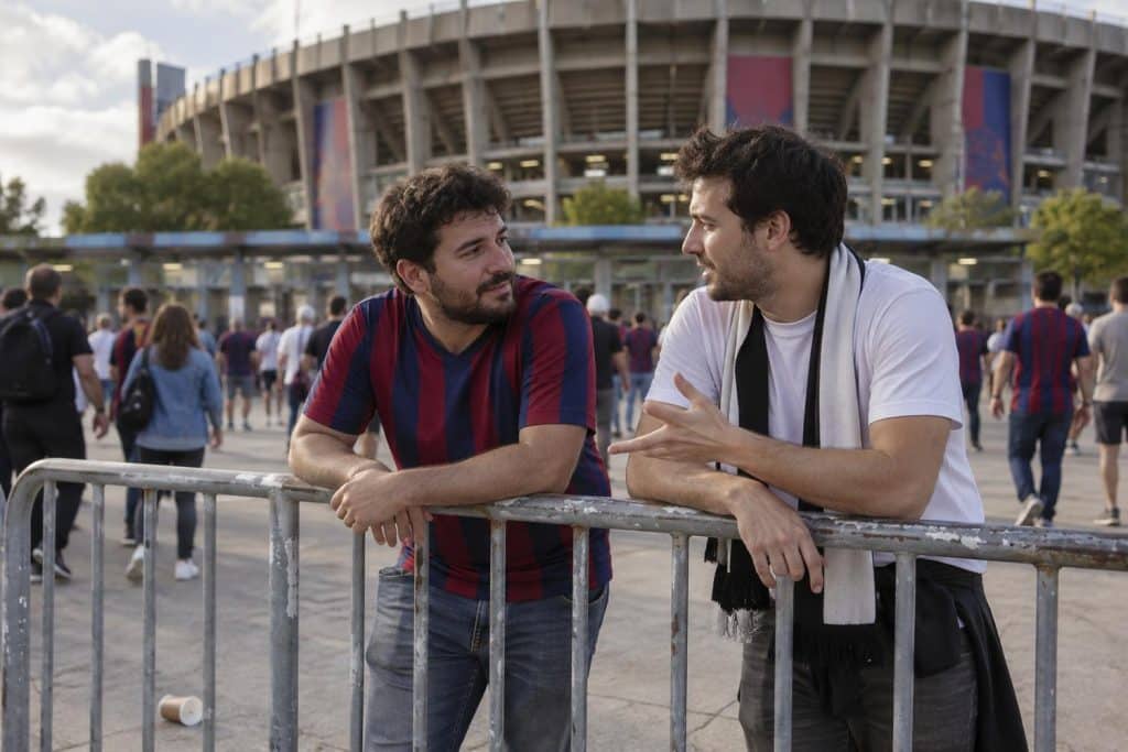 Messi y Cristiano Ronaldo frente al Camp Nou y el Bernabéu