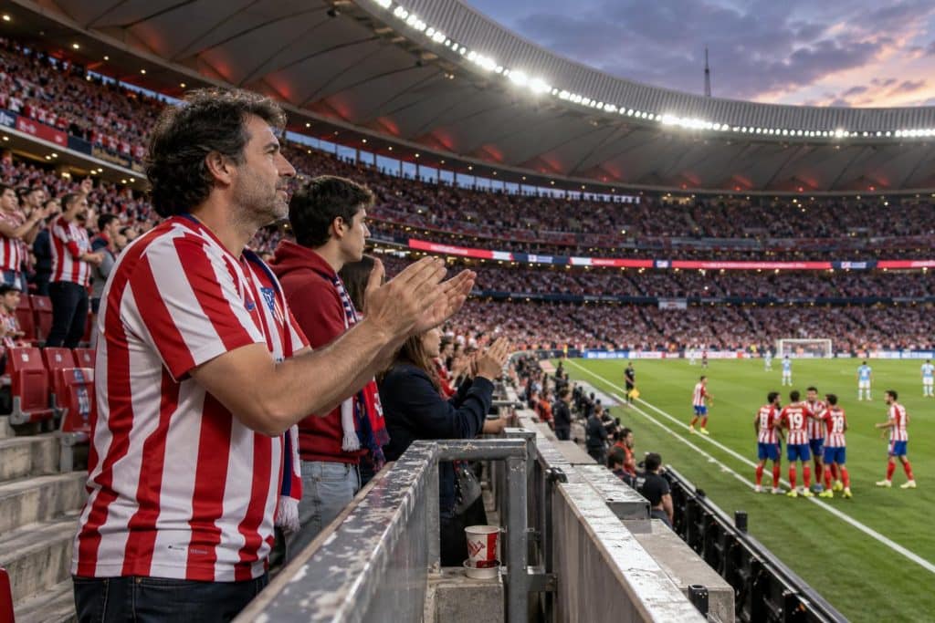 Julián Álvarez con el Atlético tras pedir perdón a su afición