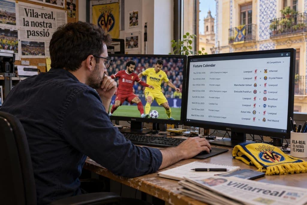 Liverpool y Villarreal en una imagen alusiva a la Liga de Campeones