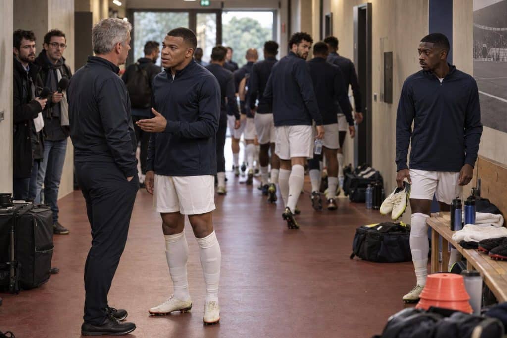 mbappe y dembele con francia
