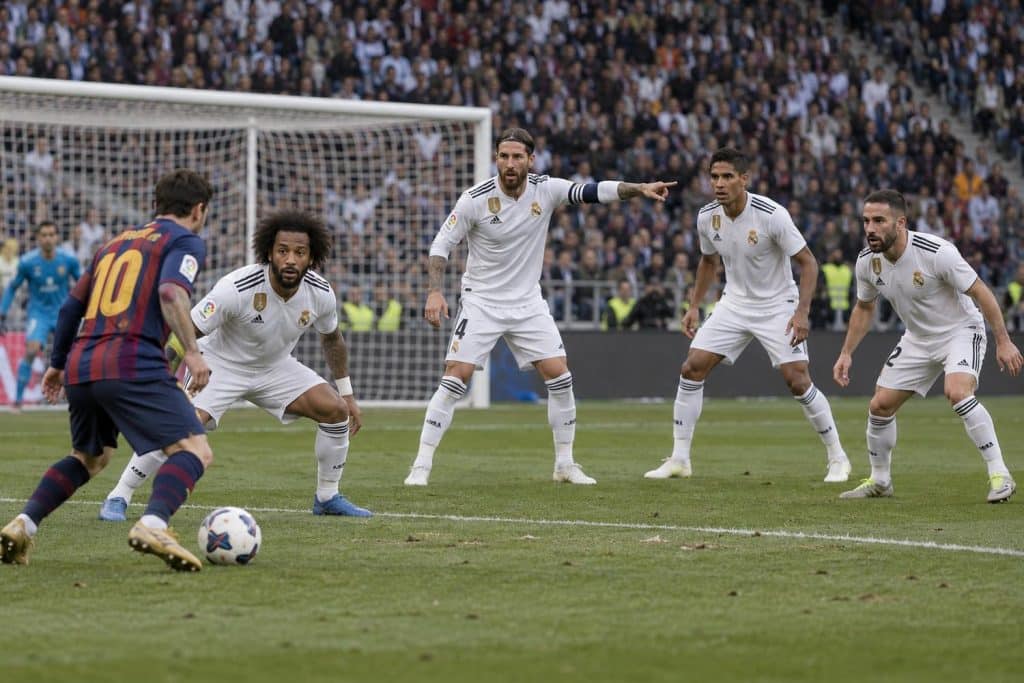 José Mourinho ante el Barcelona con un Real Madrid de cuatro defensas