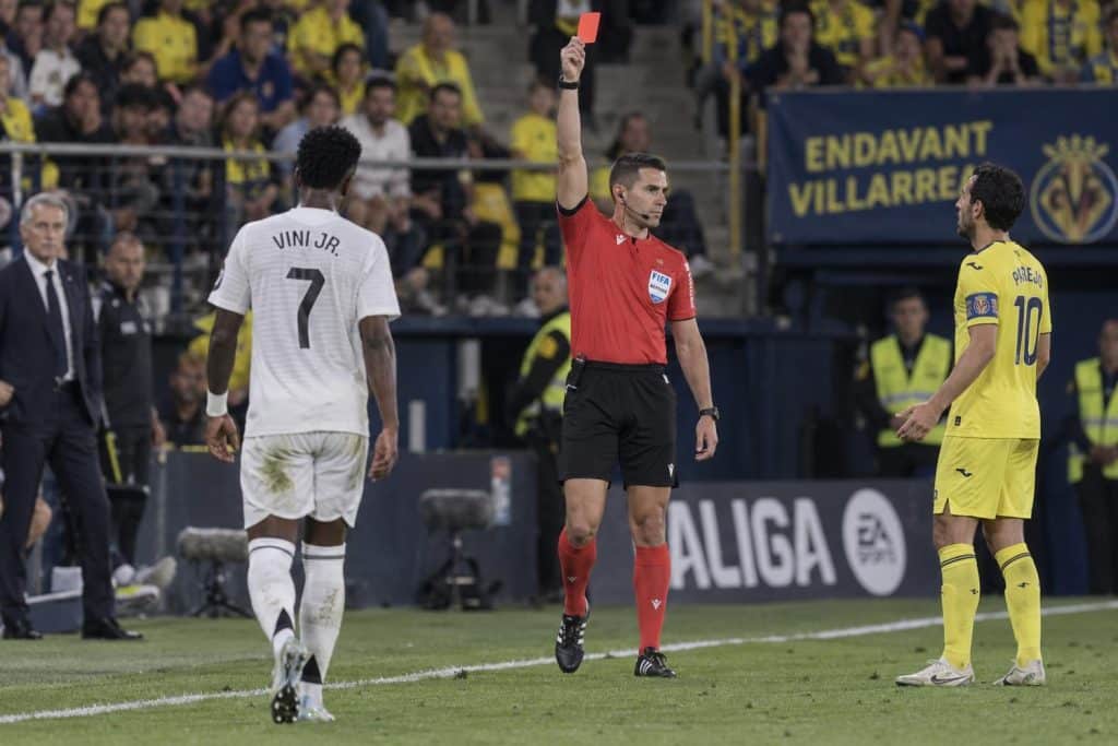 Vinicius en el duelo del Real Madrid ante Villarreal