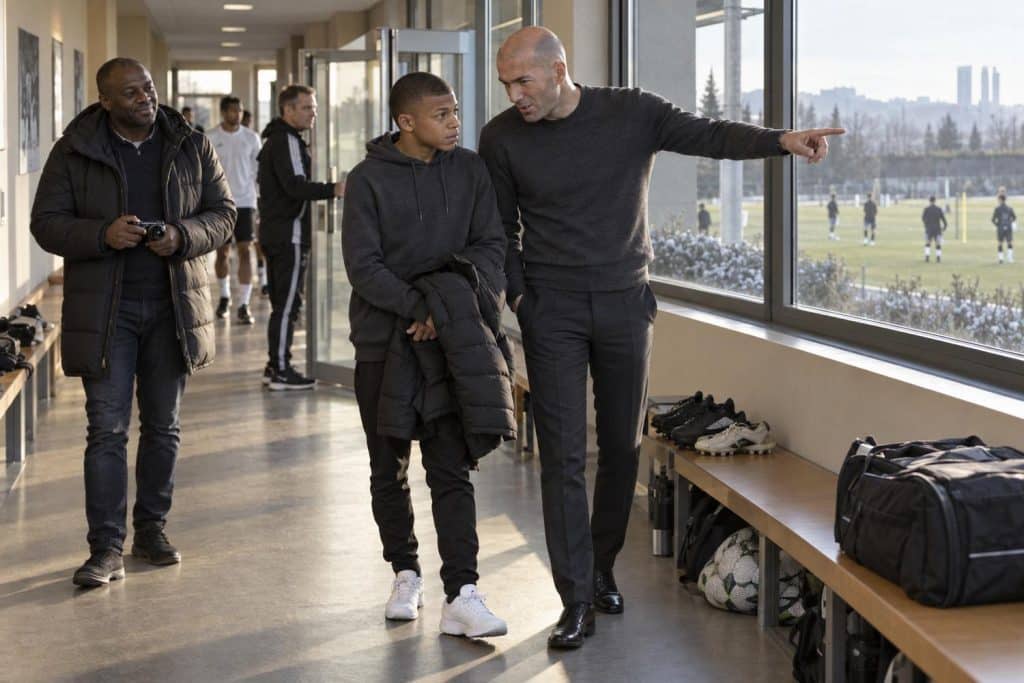 zidane conoce a mbappe en madrid